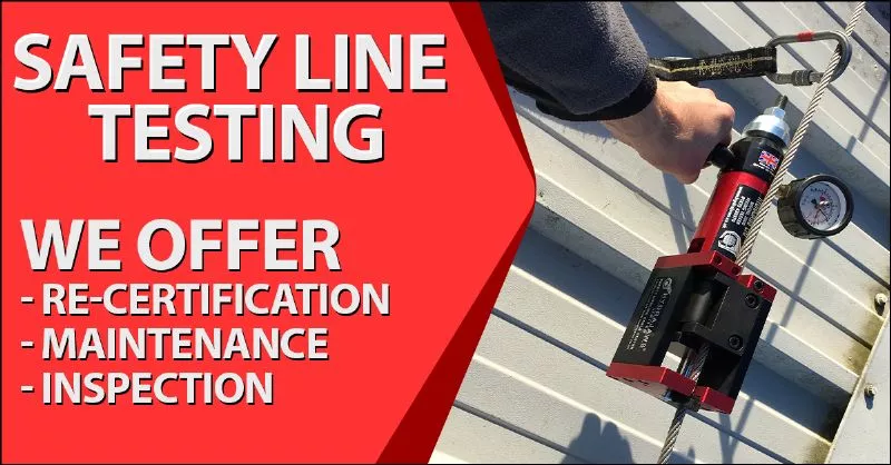 Safety Line Testing Practical Roofing’s Industrial Roofing services in Blackpool - Blackpool, Lancashire